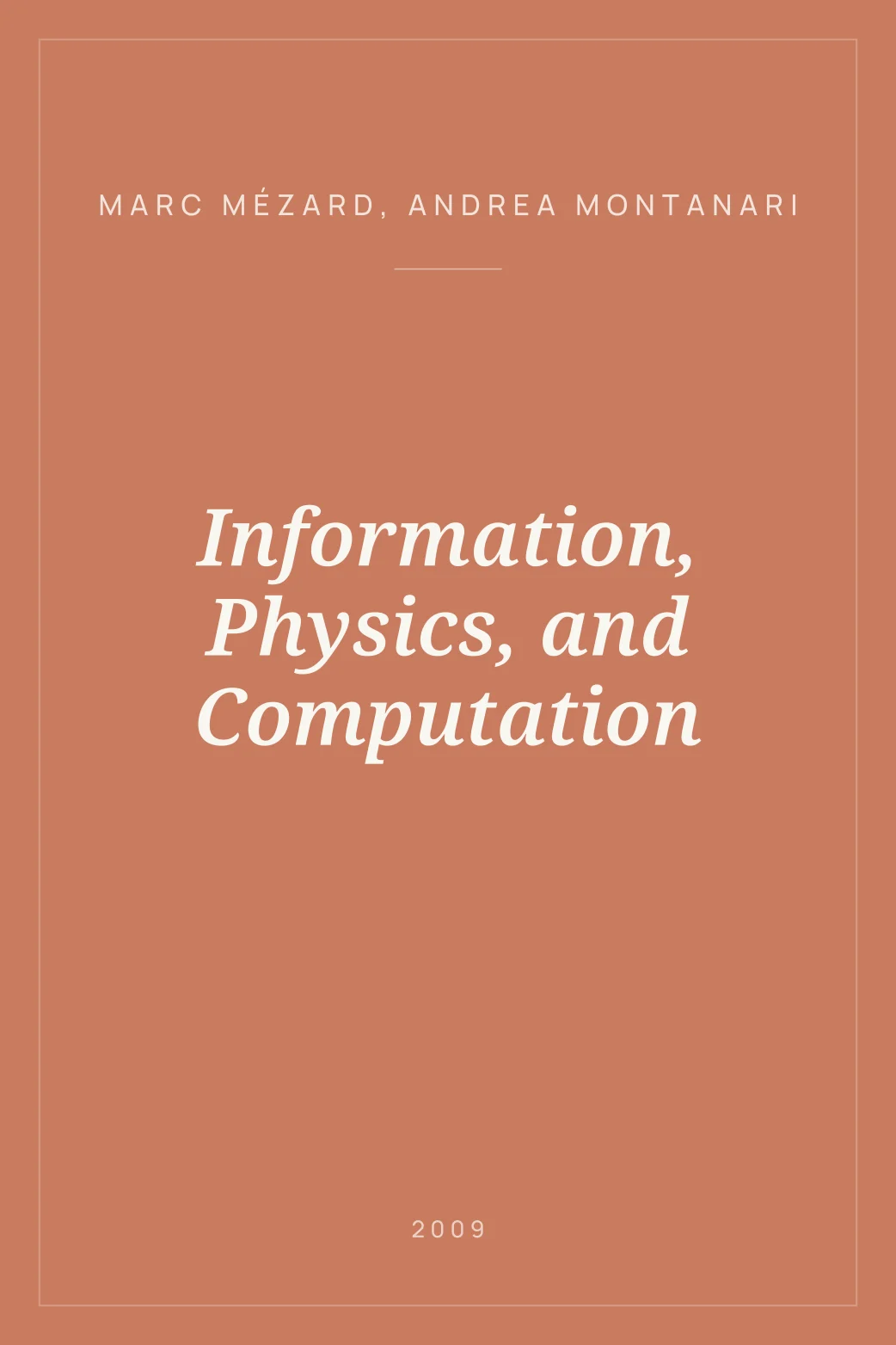 Portada de Information, Physics, and Computation
