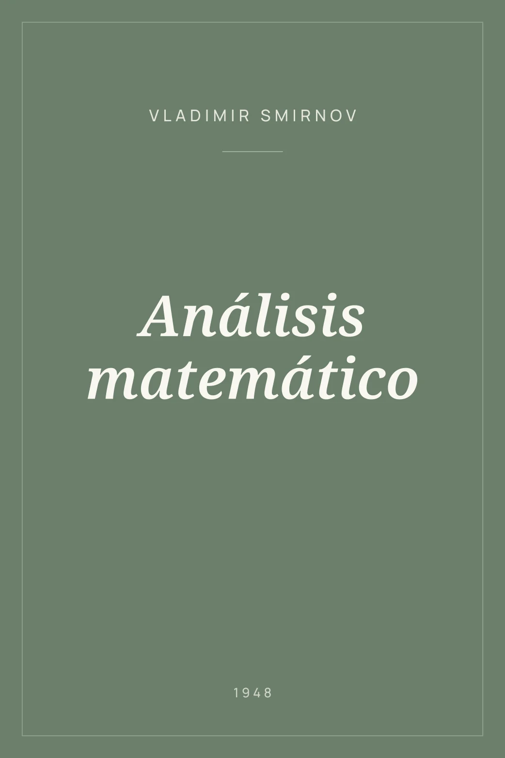 Portada de Análisis matemático