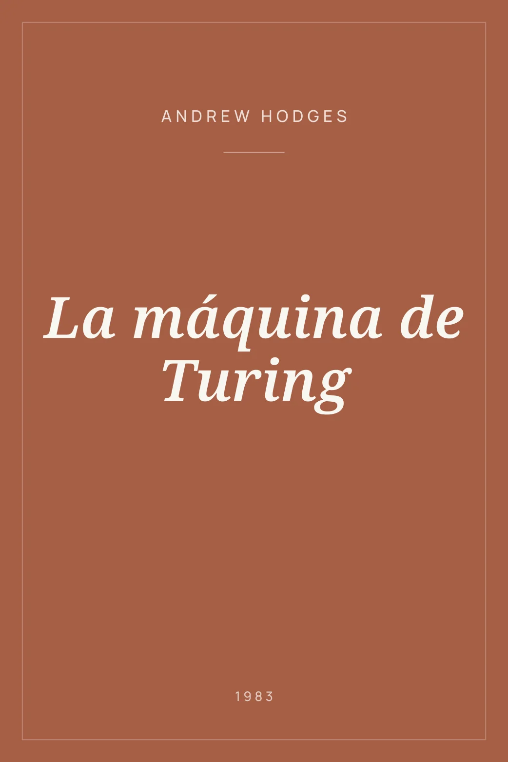 Portada de La máquina de Turing