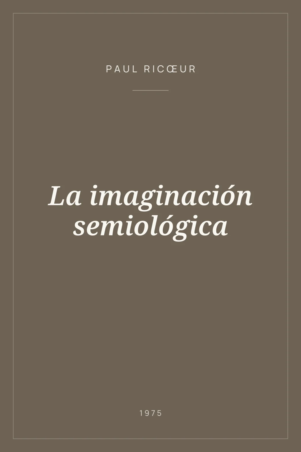 Portada de La imaginación semiológica