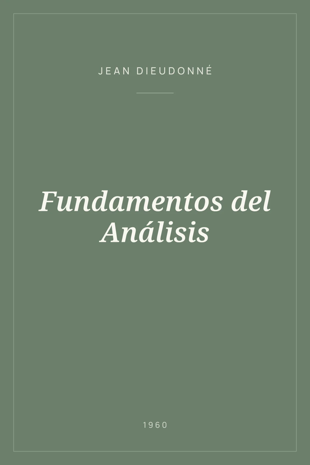 Portada de Fundamentos del Análisis