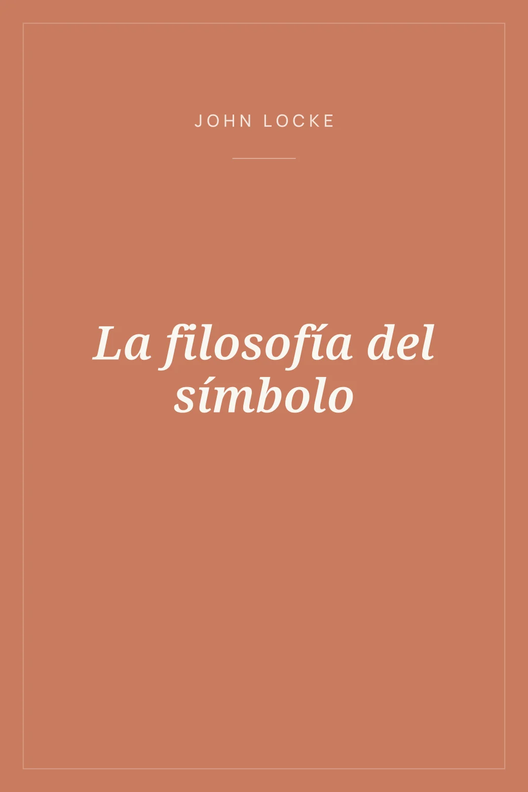 Portada de La filosofía del símbolo
