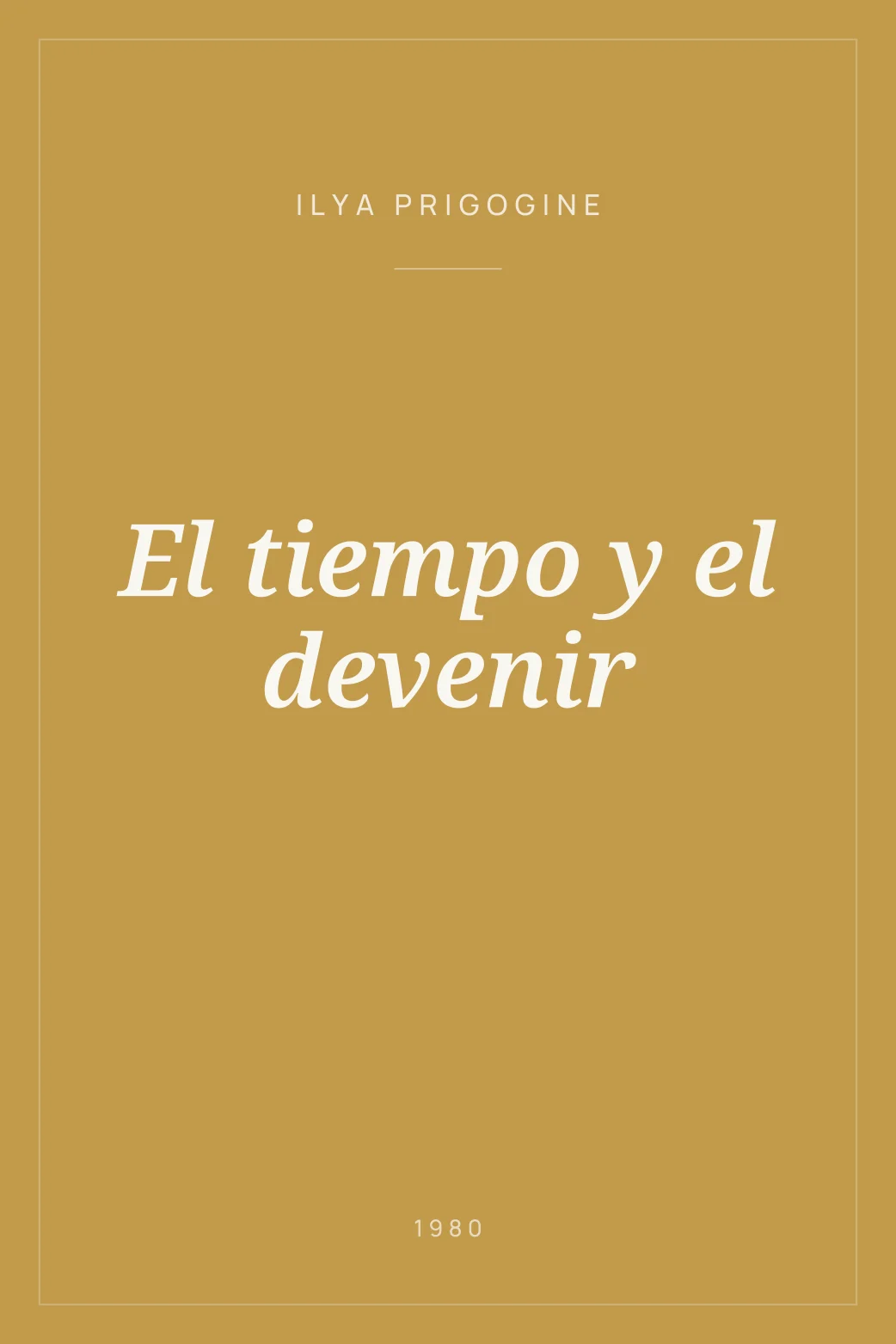 Portada de El tiempo y el devenir