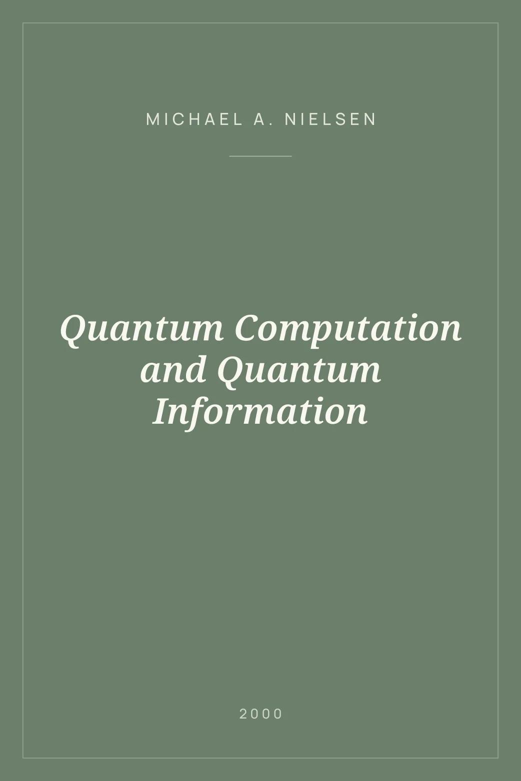 Portada de Quantum Computation and Quantum Information