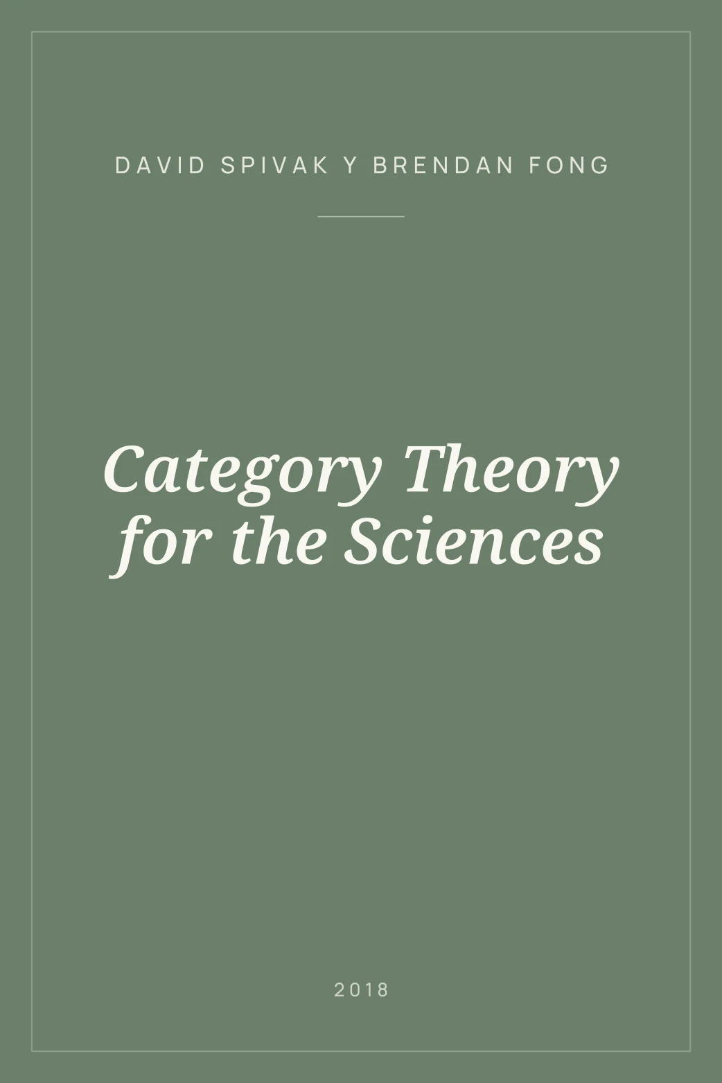 Portada de Category Theory for the Sciences