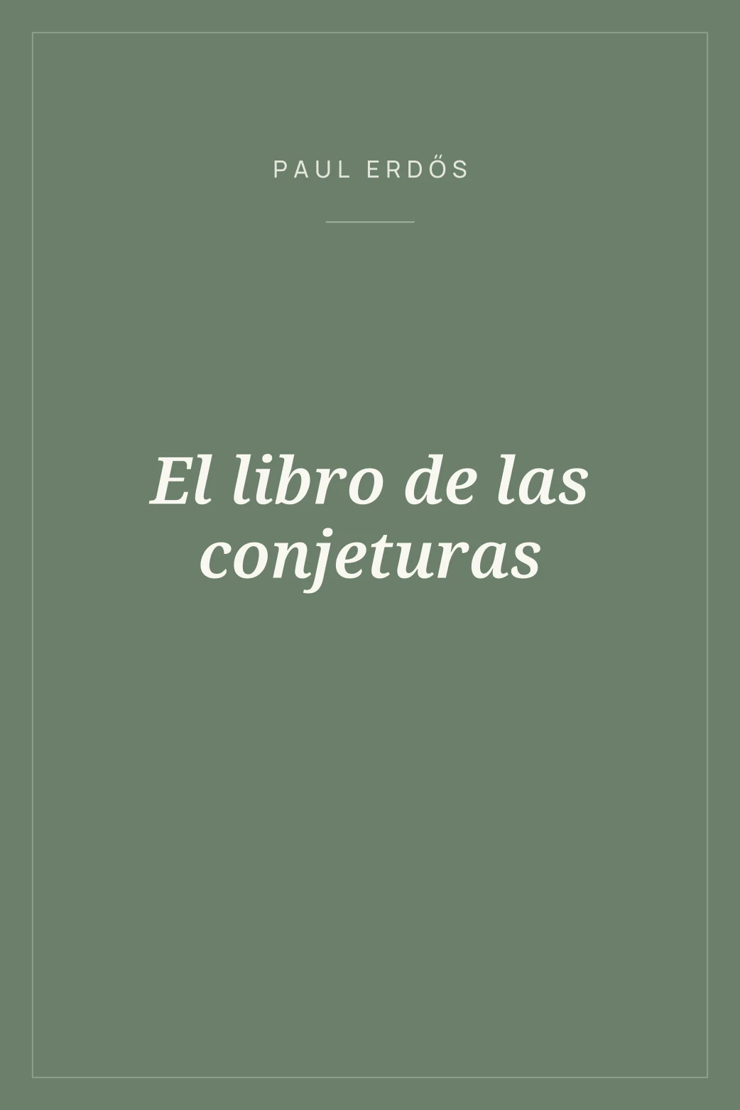 Portada de El libro de las conjeturas