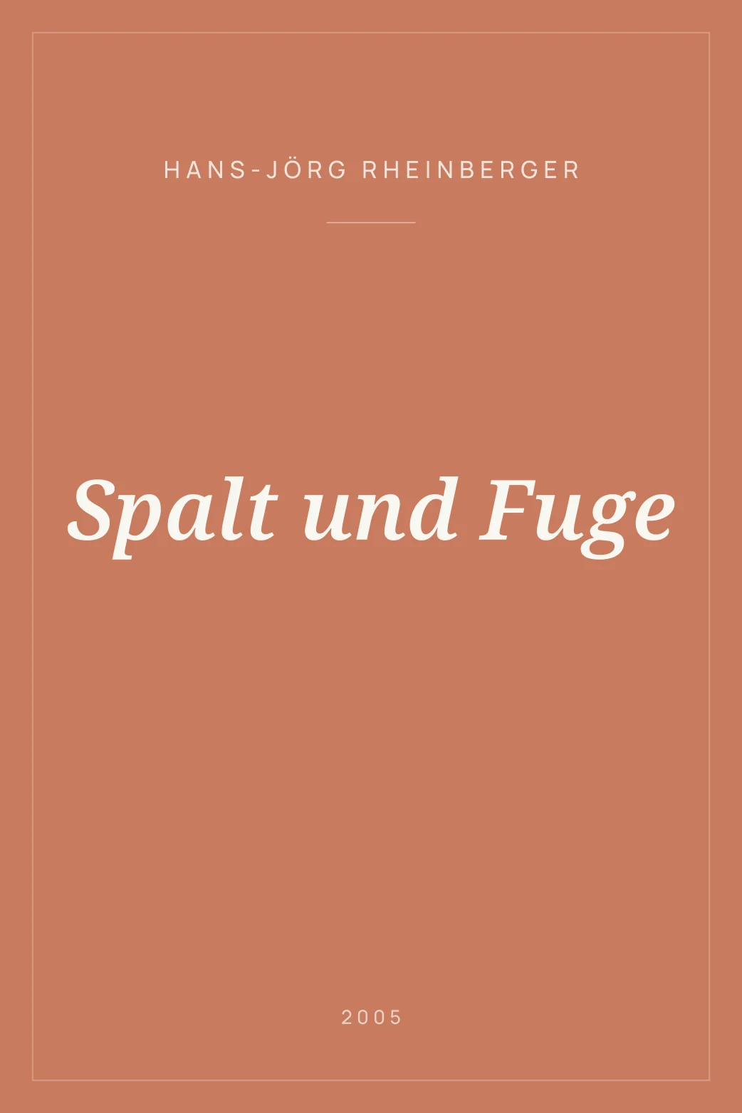 Portada de Spalt und Fuge