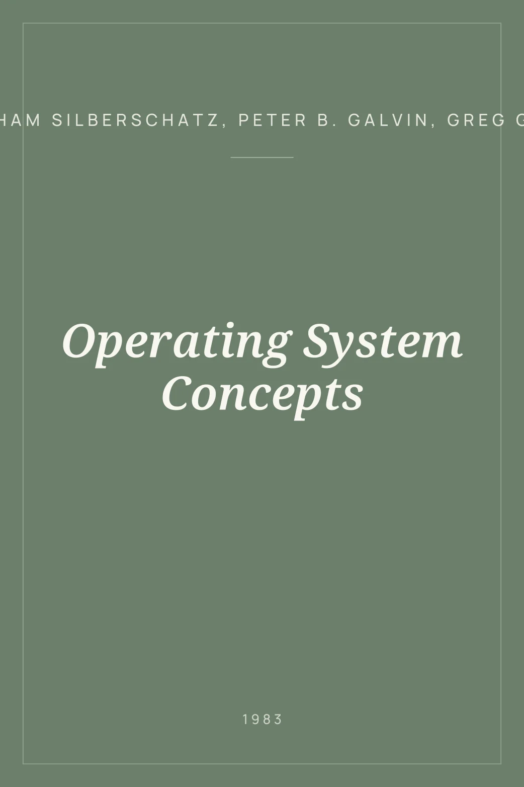 Portada de Operating System Concepts
