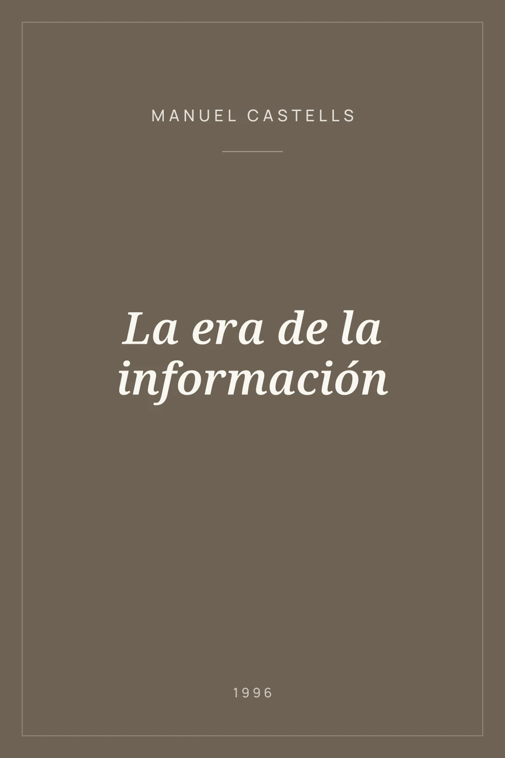 Portada de La era de la información