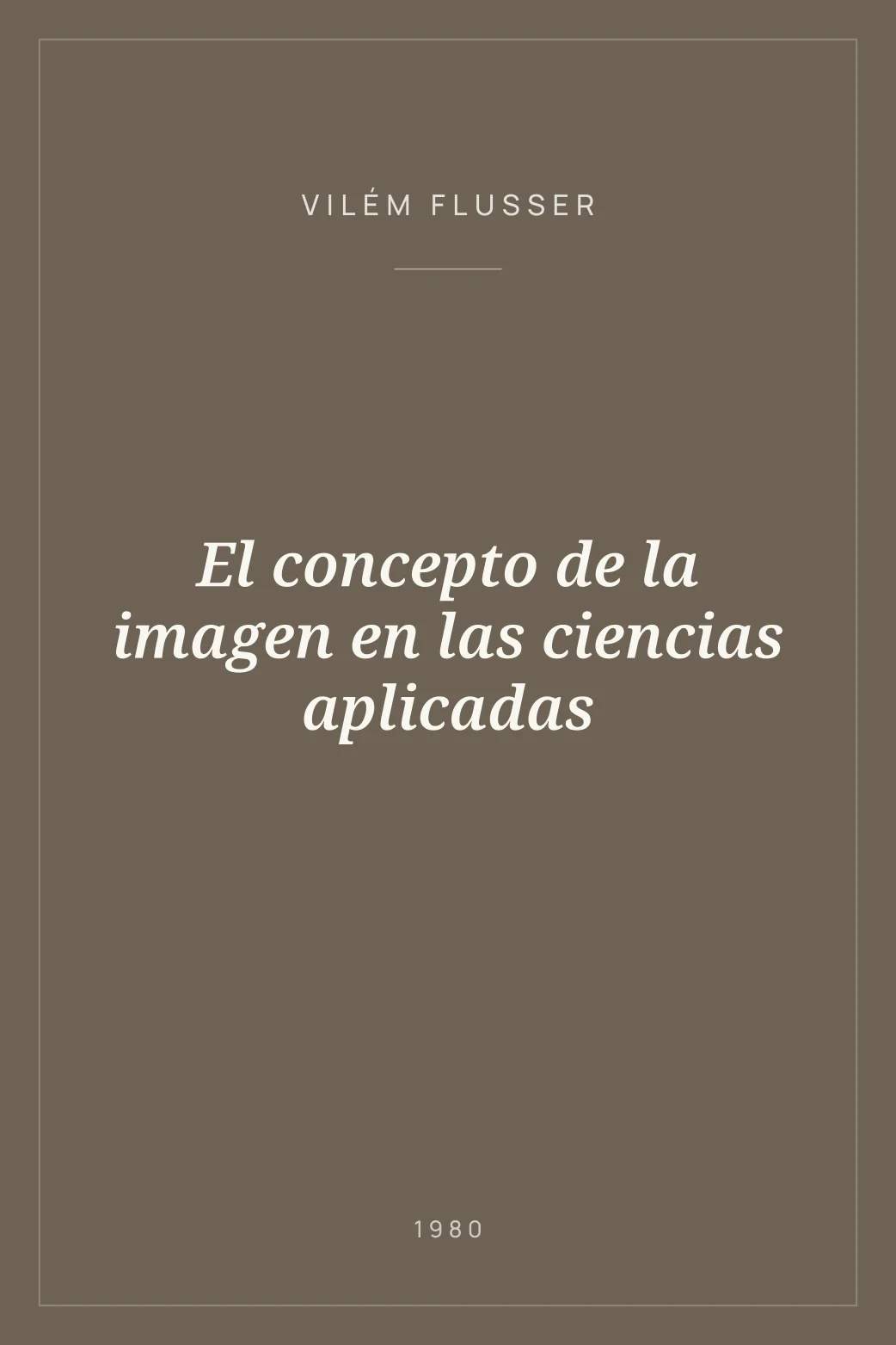Portada de El concepto de la imagen en las ciencias aplicadas
