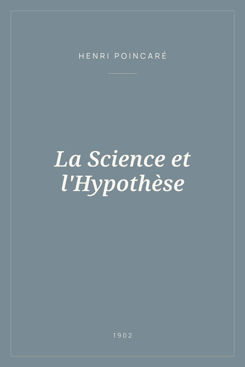 Portada de La Science et l'Hypothèse
