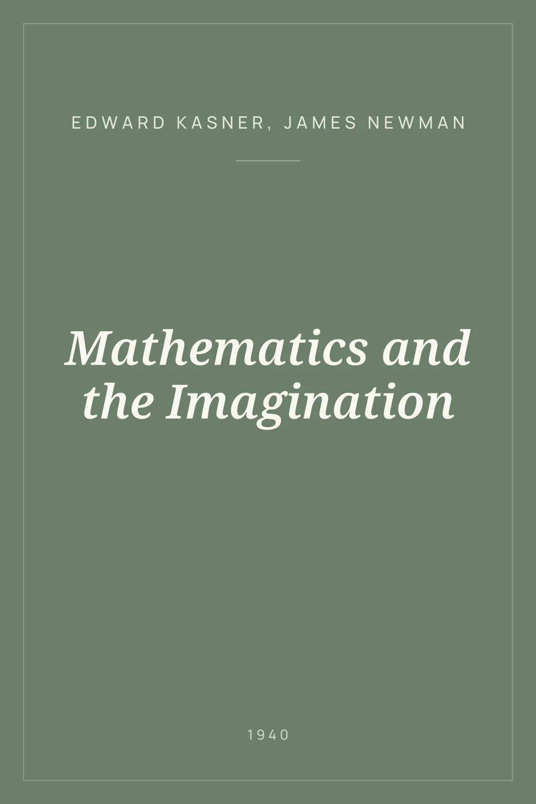 Portada de Mathematics and the Imagination