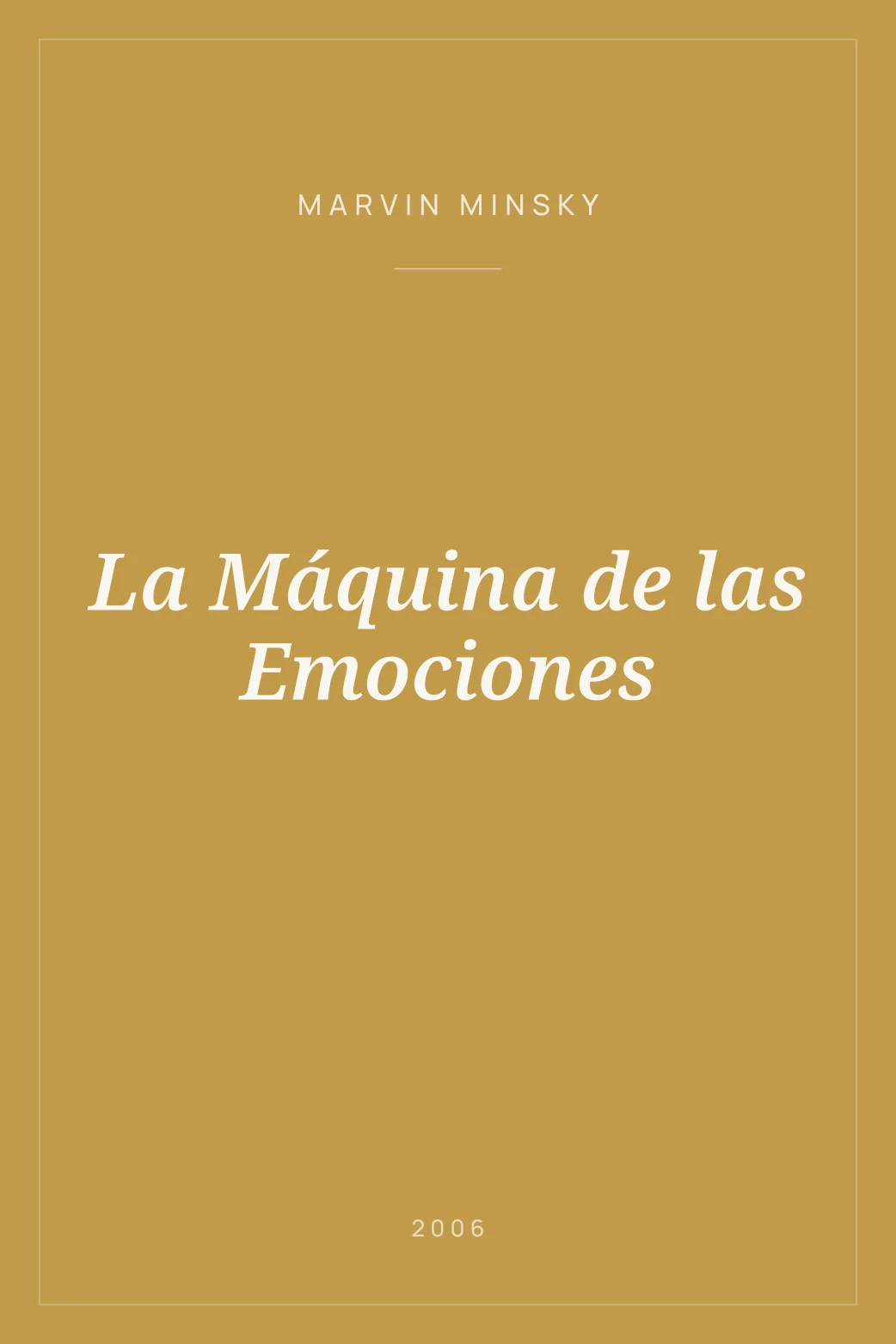 Portada de La Máquina de las Emociones