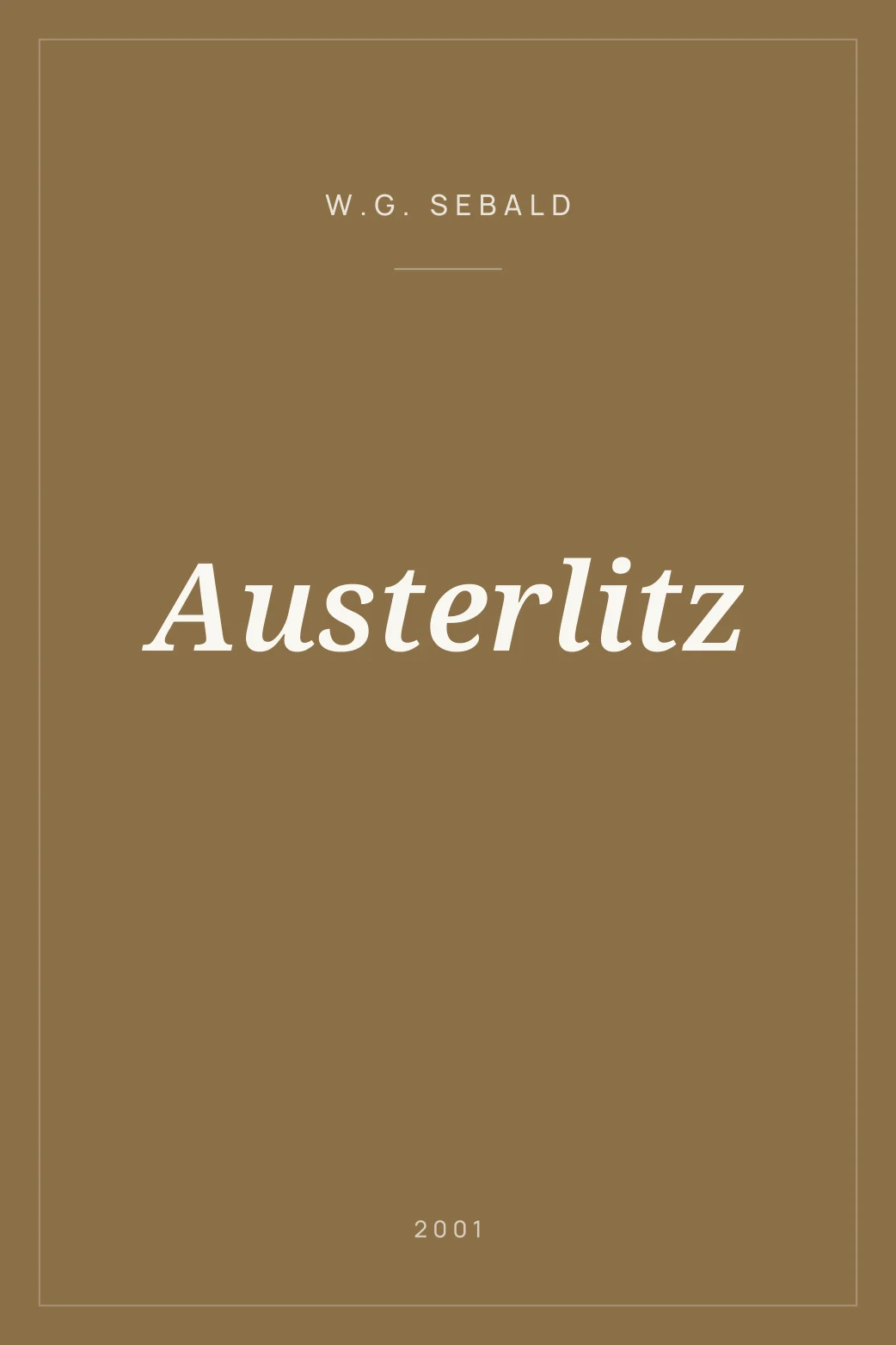 Portada de Austerlitz