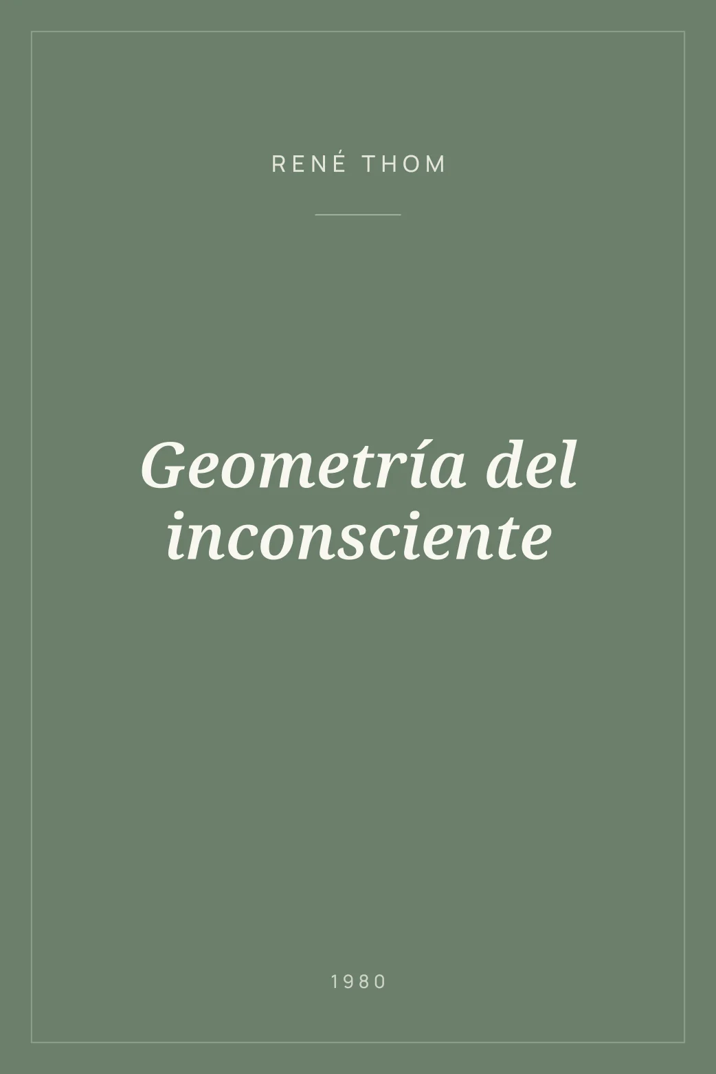 Portada de Geometría del inconsciente