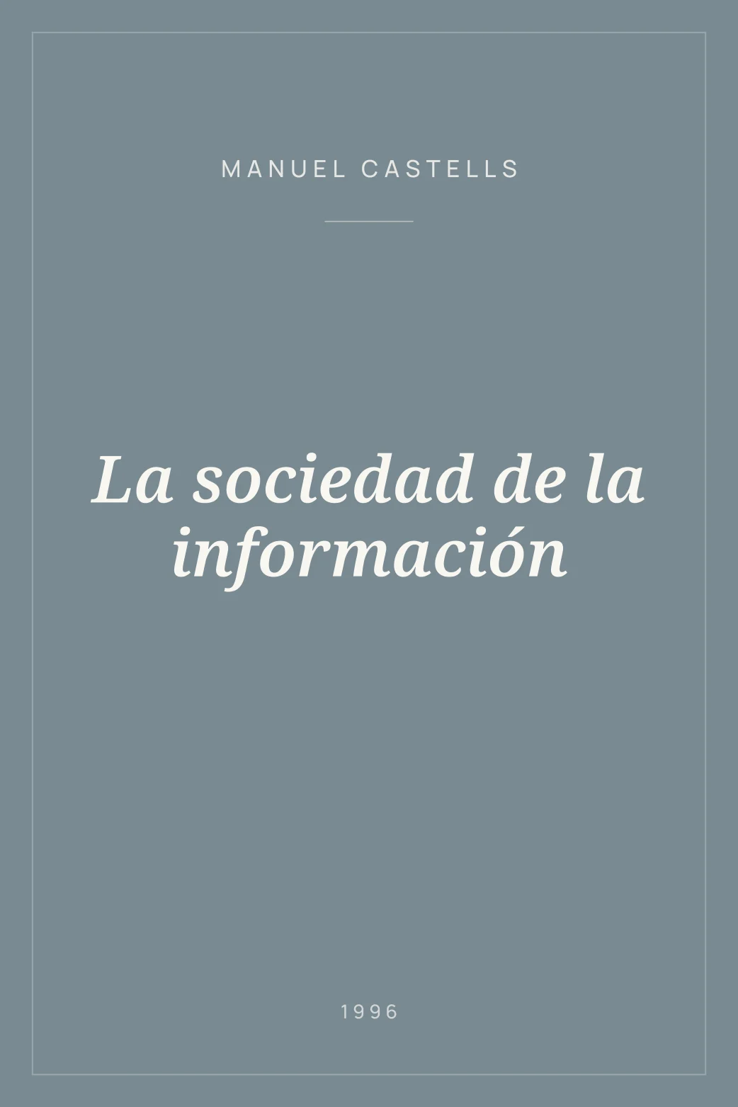 Portada de La sociedad de la información