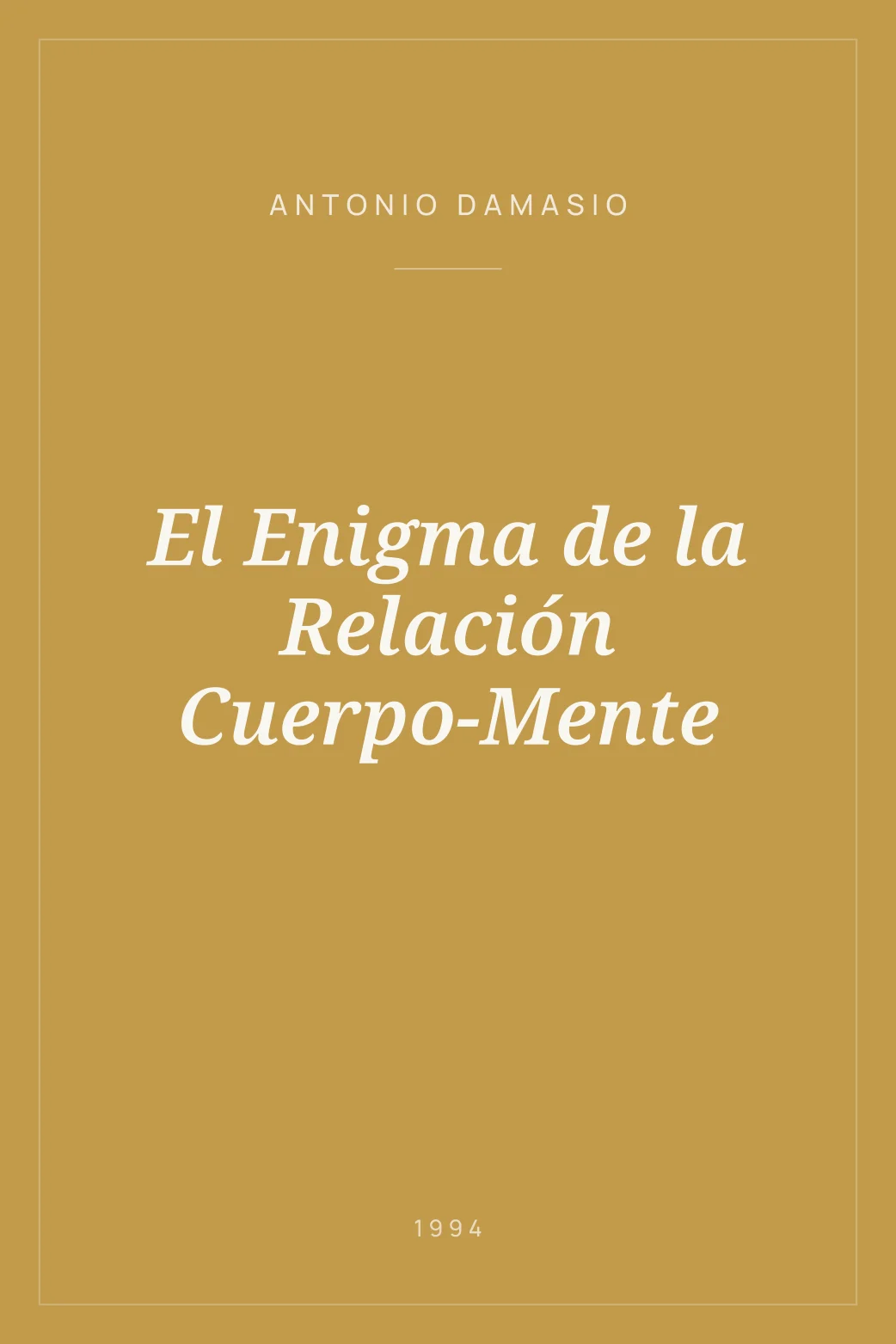 Portada de El Enigma de la Relación Cuerpo-Mente