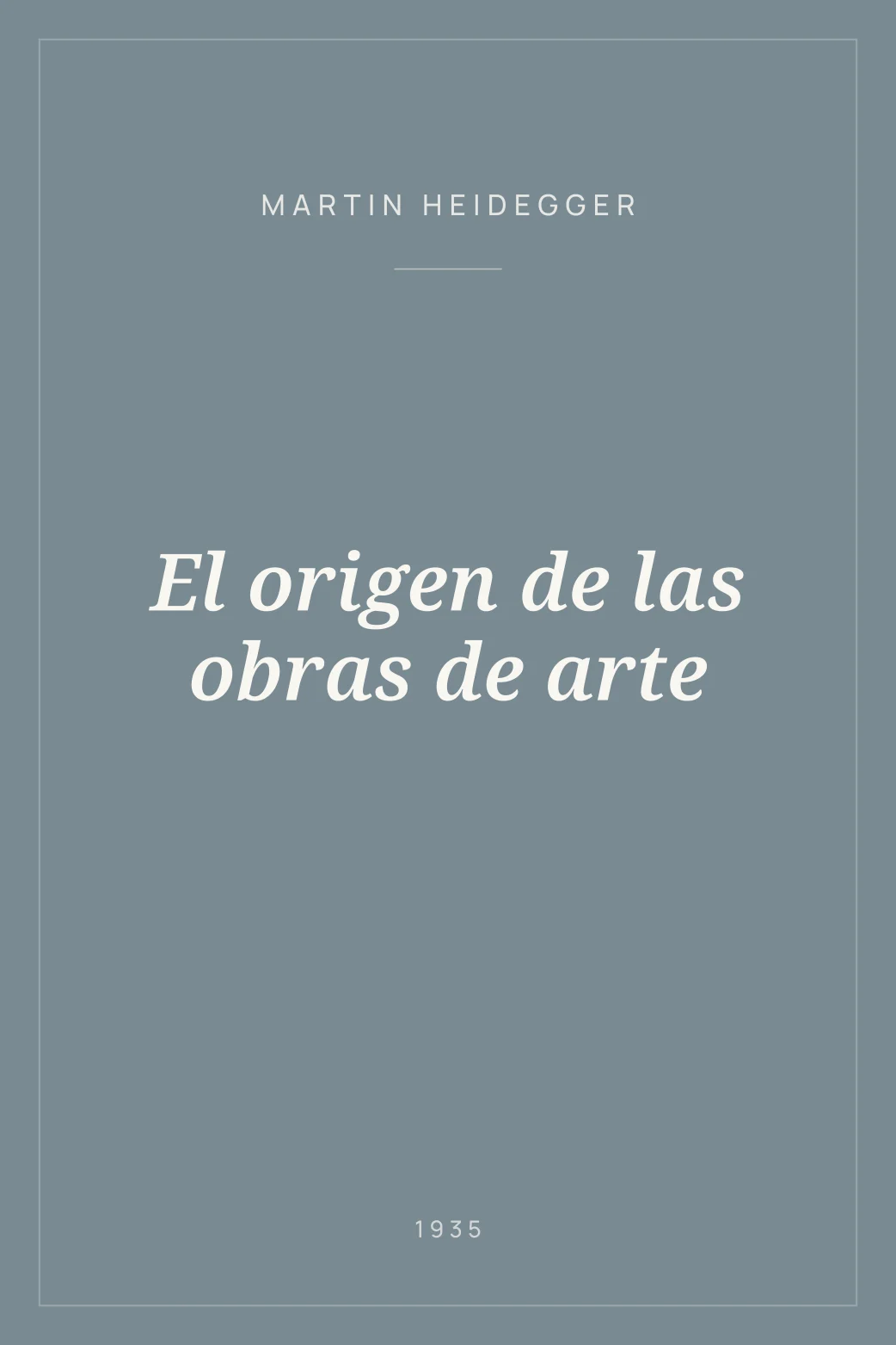 Portada de El origen de las obras de arte