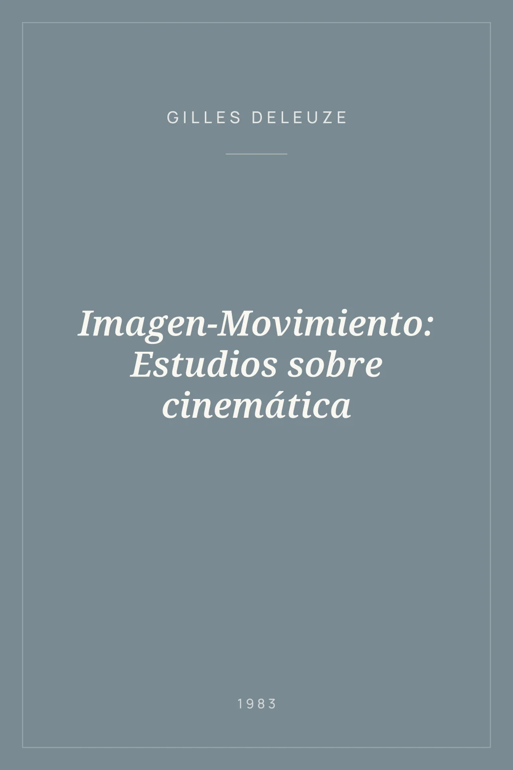 Portada de Imagen-Movimiento: Estudios sobre cinemática