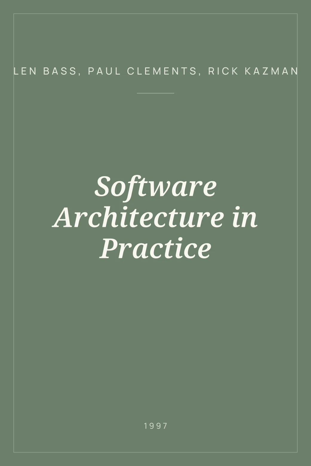 Portada de Software Architecture in Practice