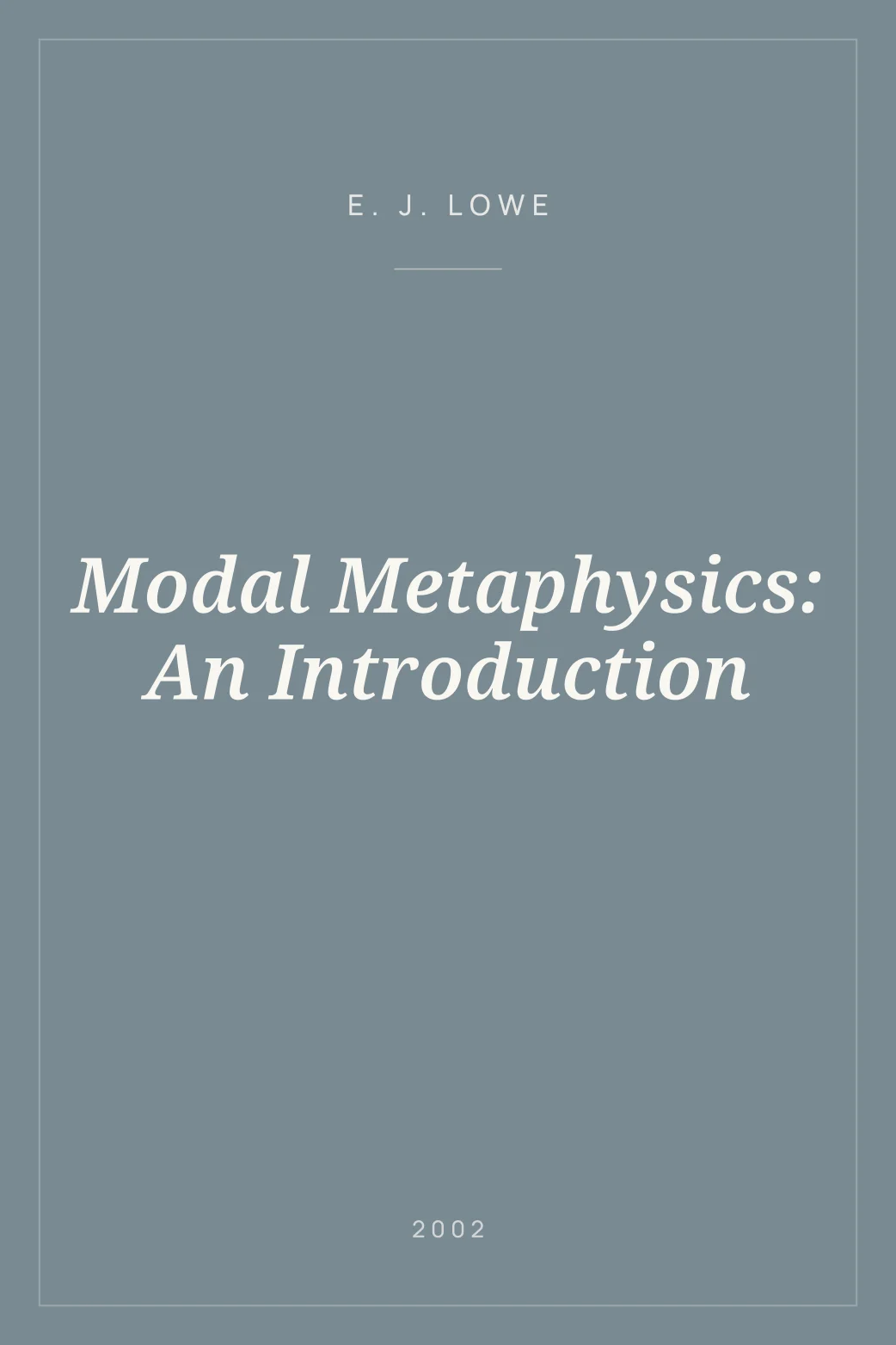 Portada de Modal Metaphysics: An Introduction