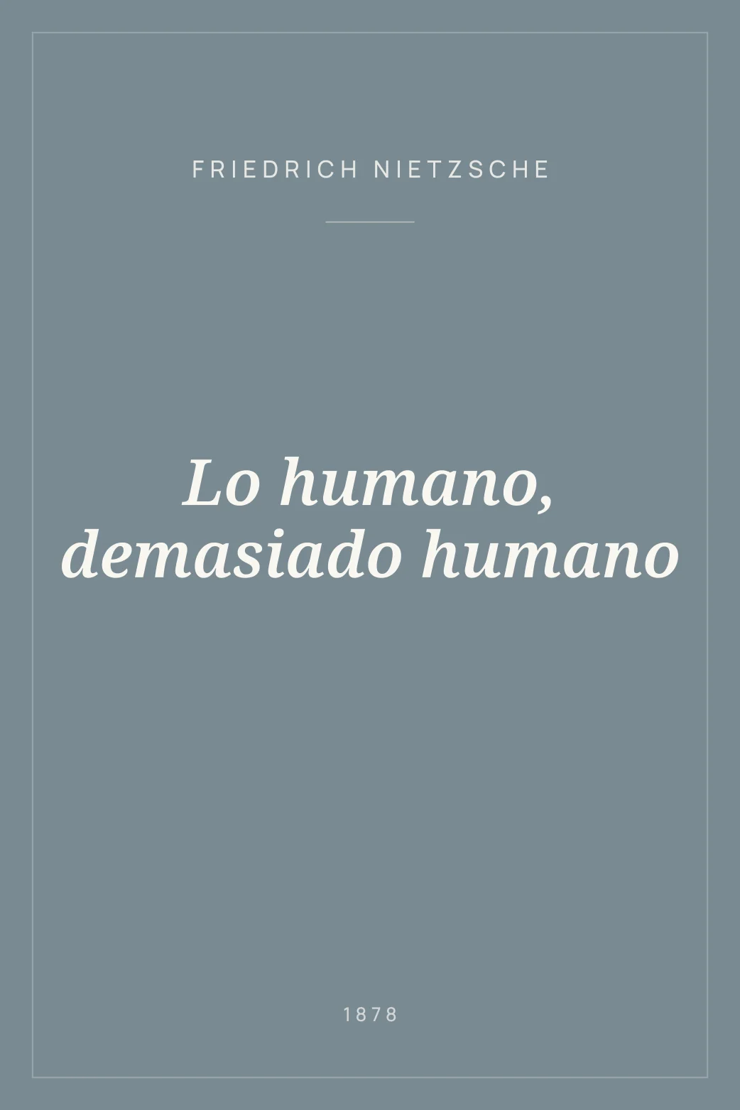 Portada de Lo humano, demasiado humano