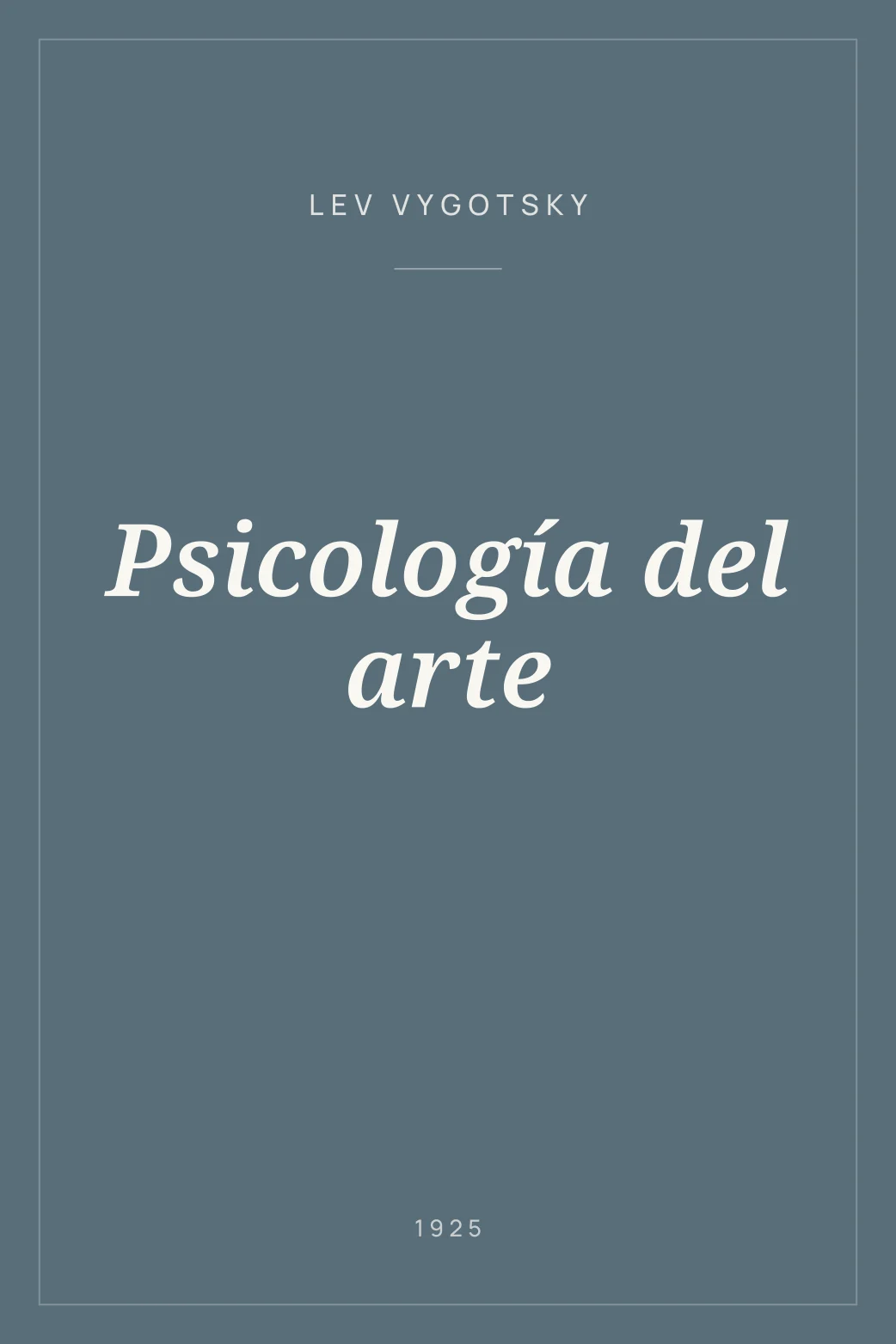 Portada de Psicología del arte