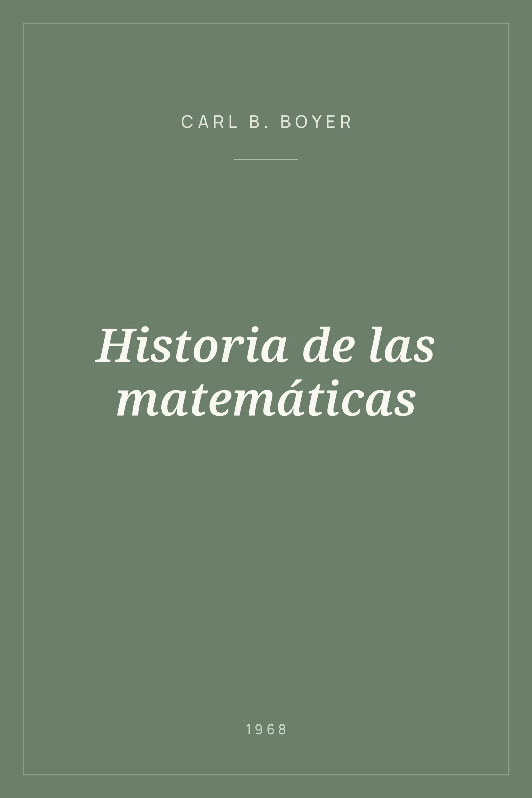 Portada de Historia de las matemáticas