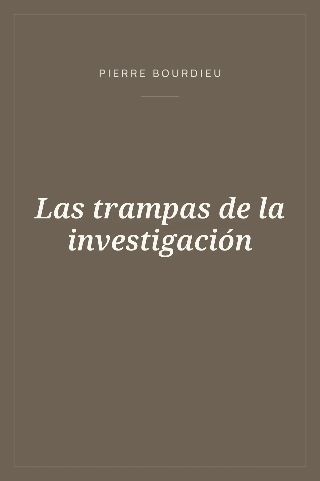 Portada de Las trampas de la investigación