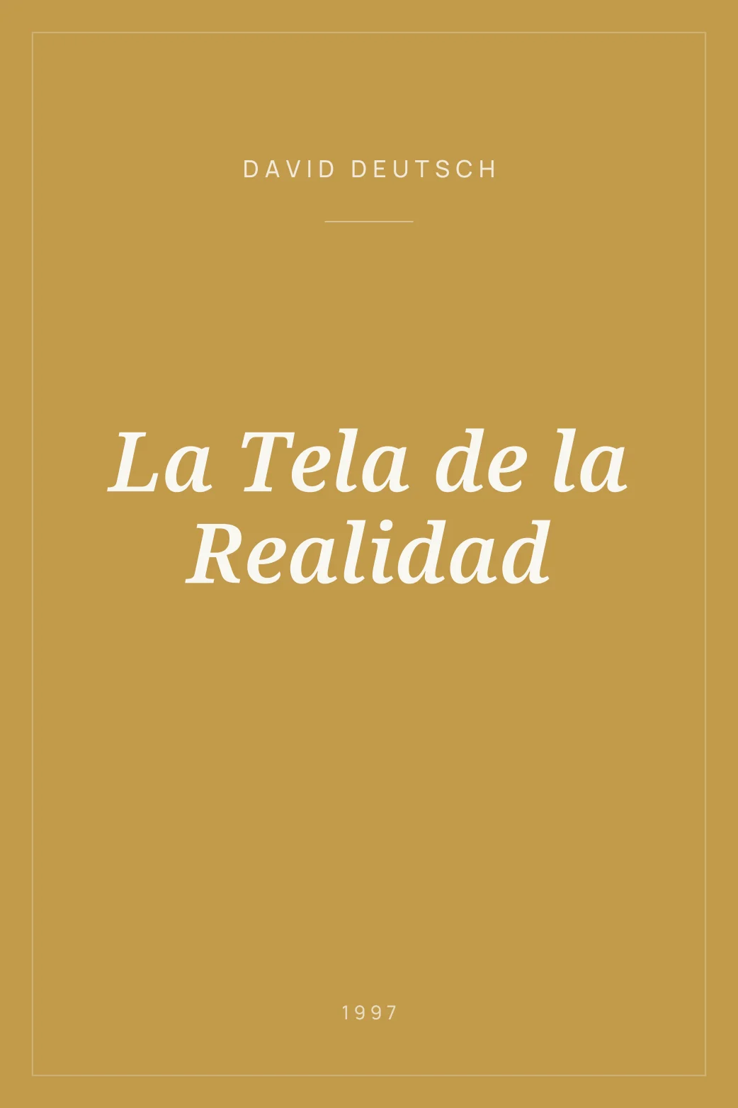 Portada de La Tela de la Realidad