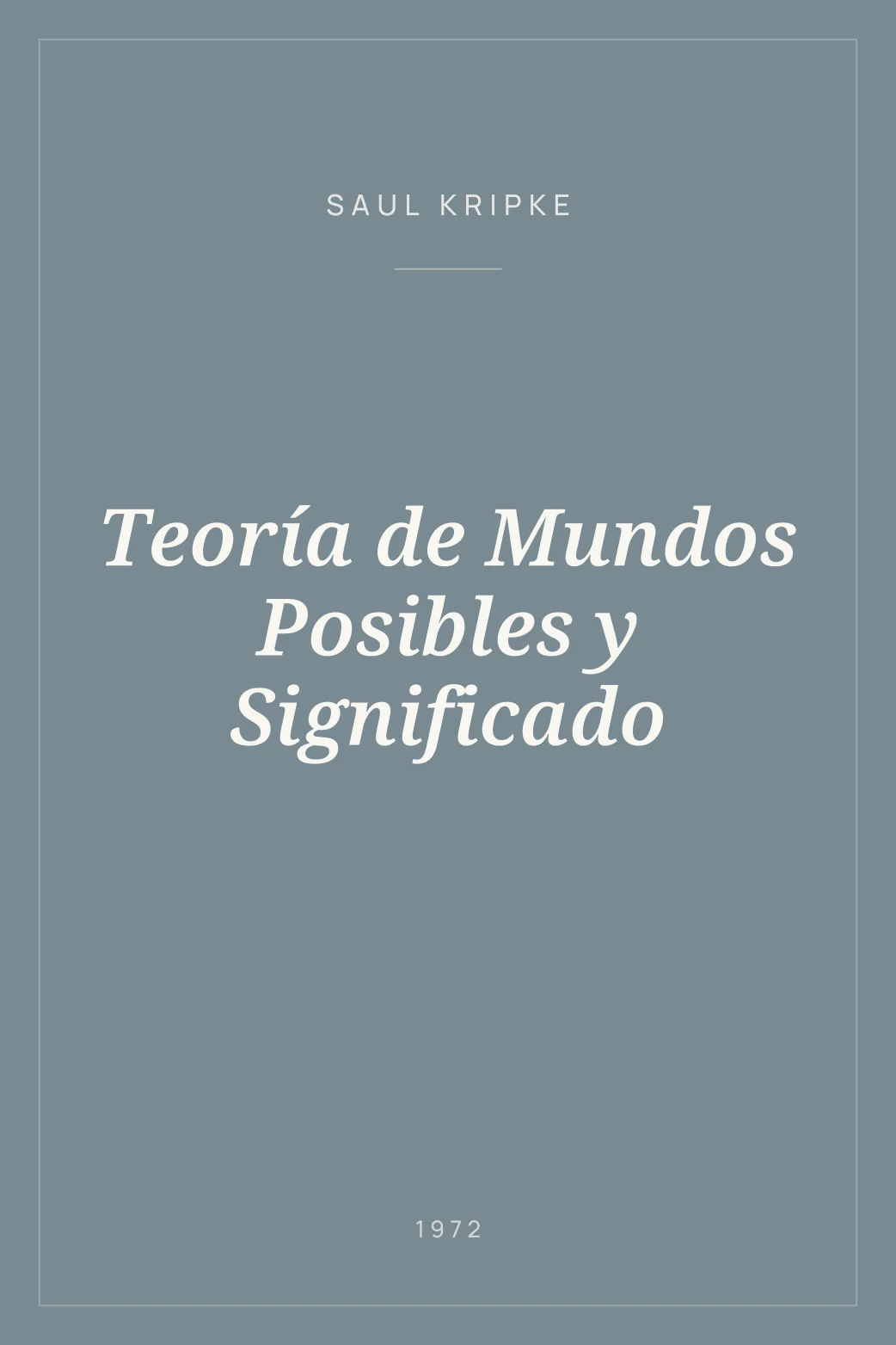 Portada de Teoría de Mundos Posibles y Significado