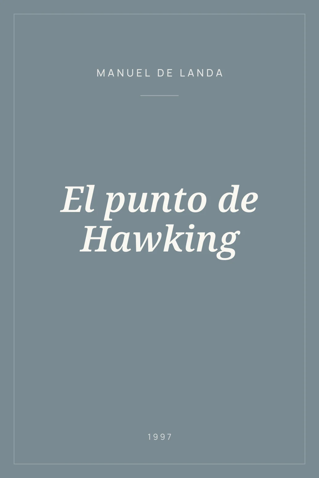 Portada de El punto de Hawking
