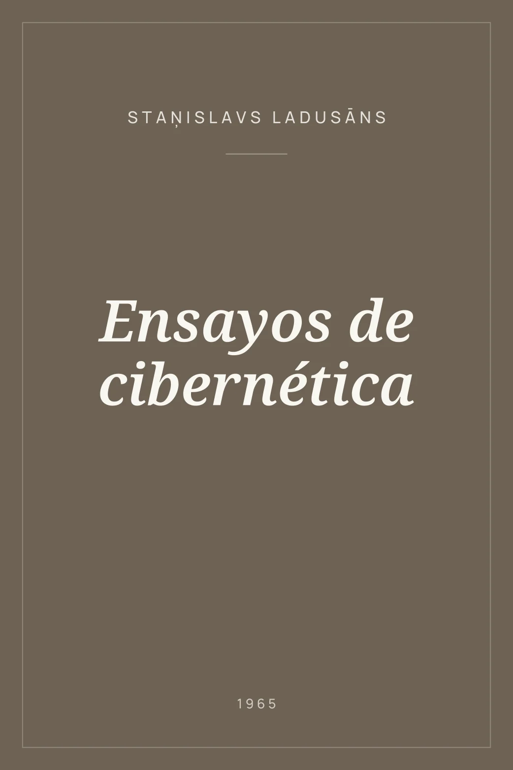 Portada de Ensayos de cibernética