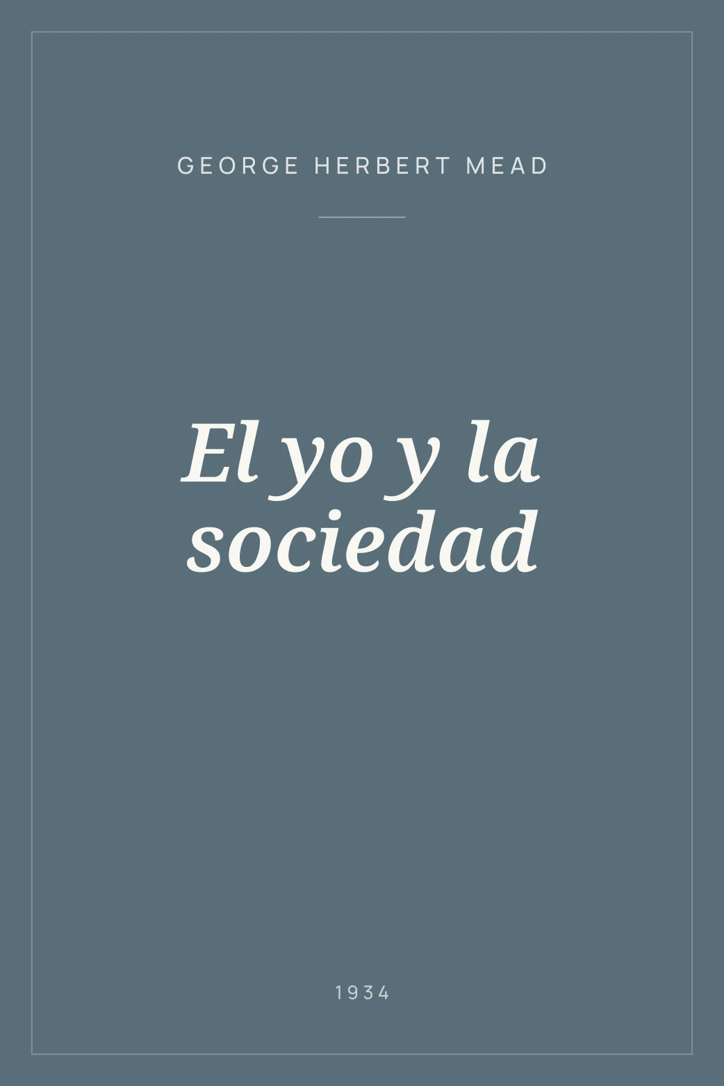 Portada de El yo y la sociedad