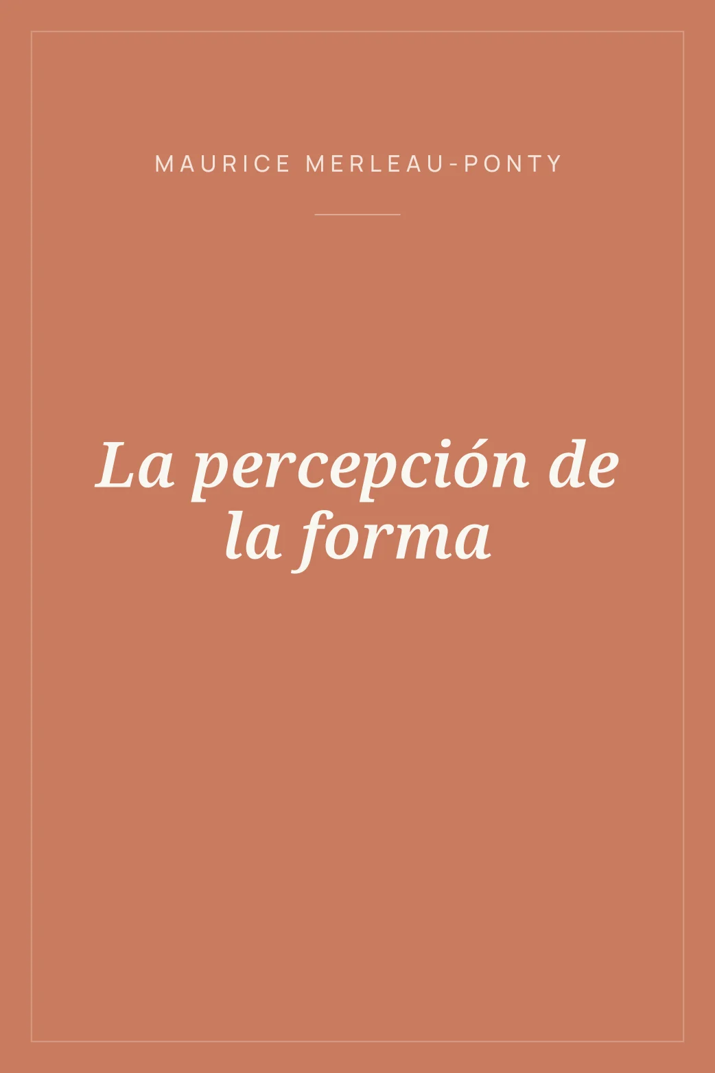 Portada de La percepción de la forma