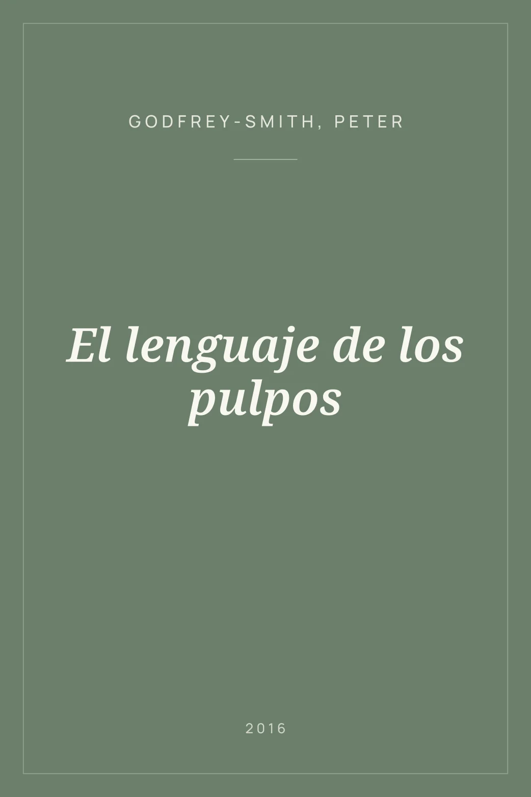 Portada de El lenguaje de los pulpos