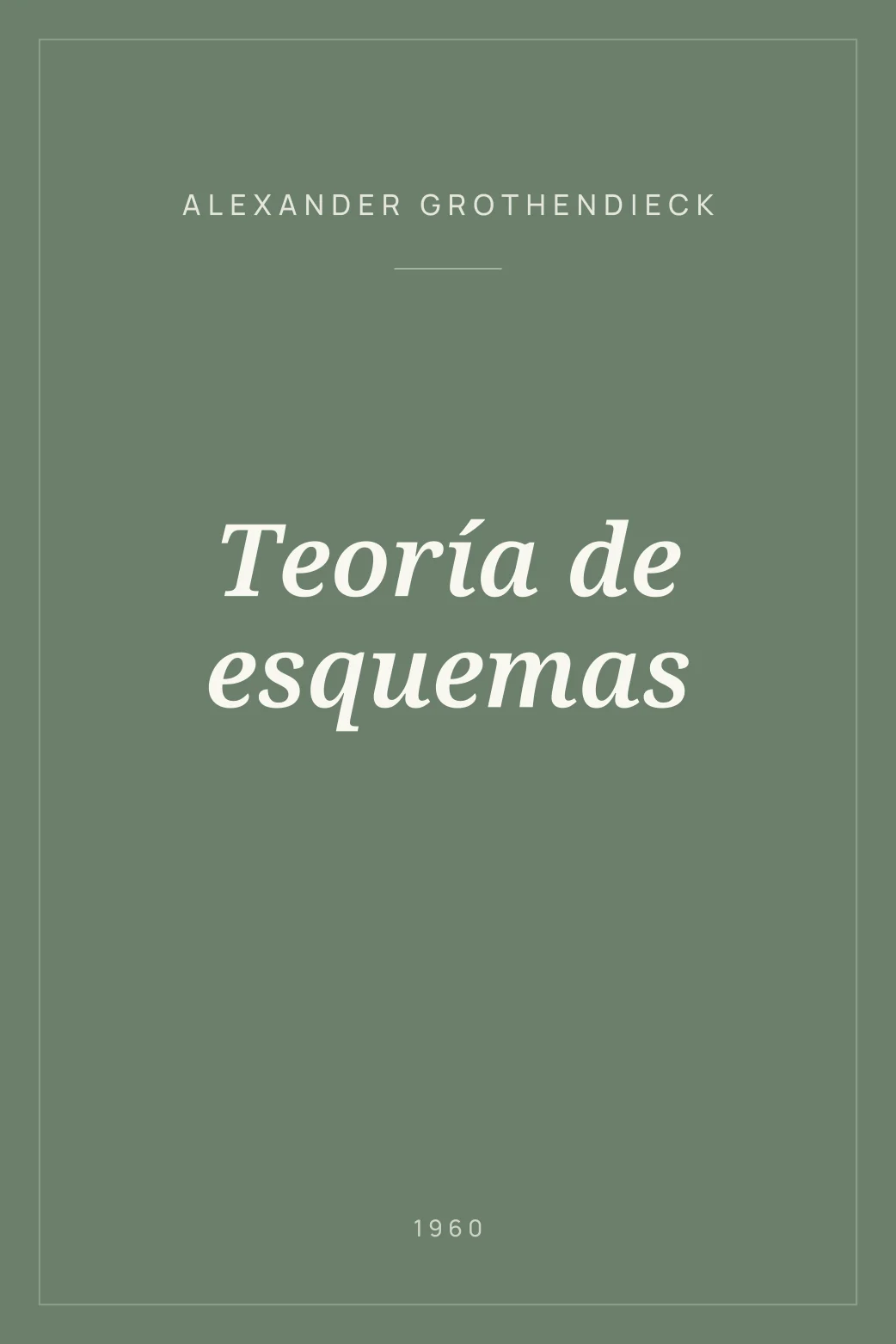 Portada de Teoría de esquemas