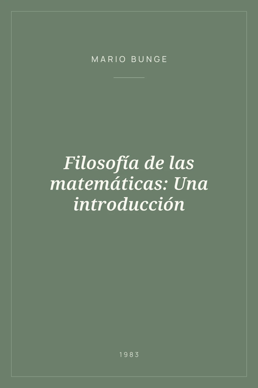Portada de Filosofía de las matemáticas: Una introducción