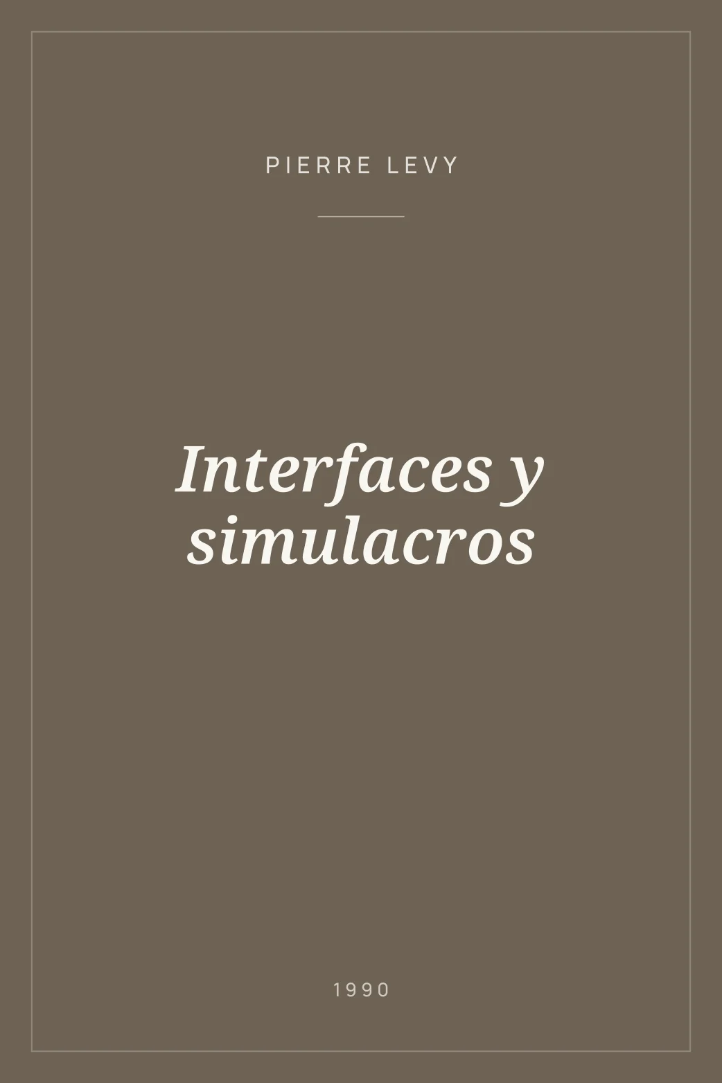 Portada de Interfaces y simulacros