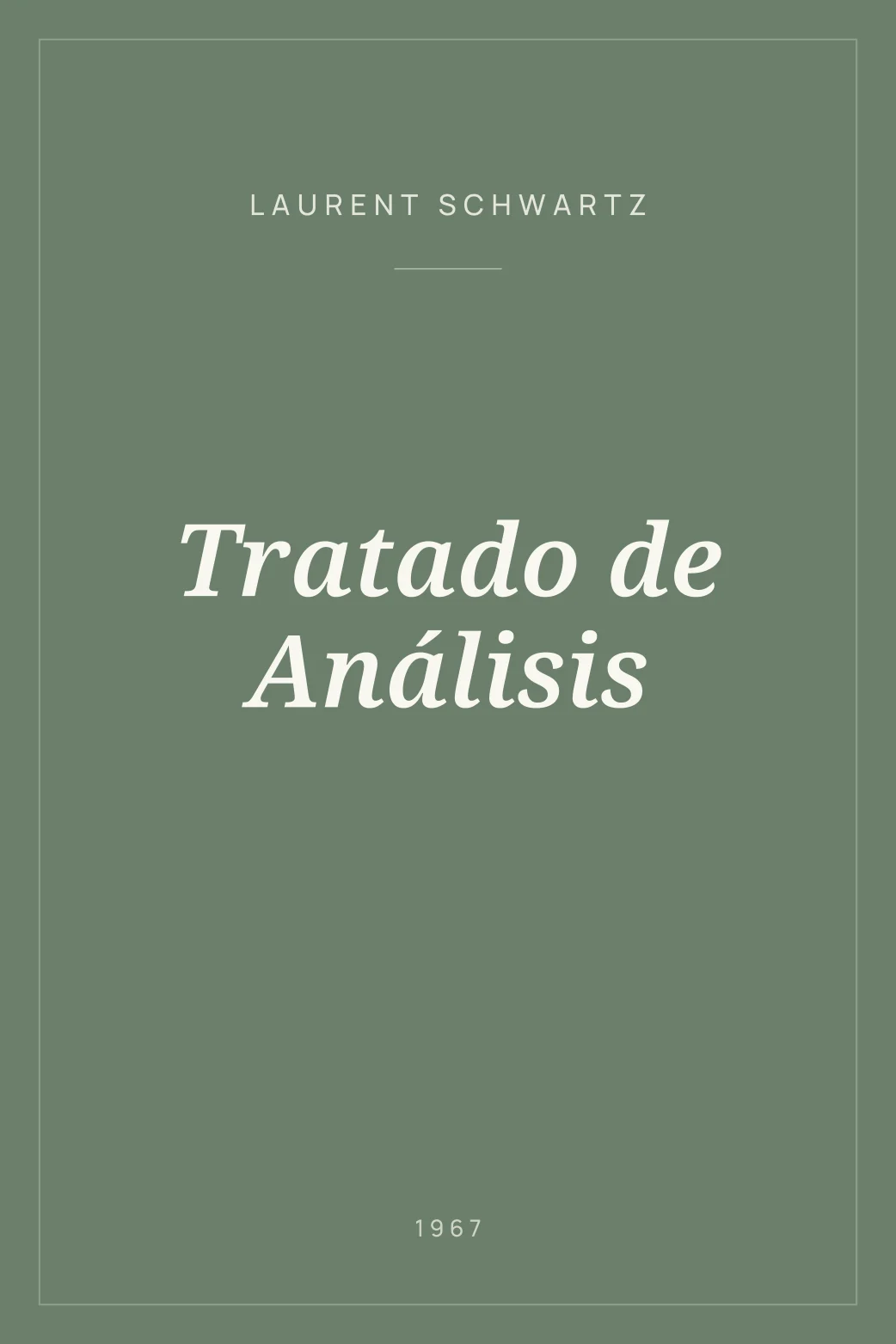 Portada de Tratado de Análisis