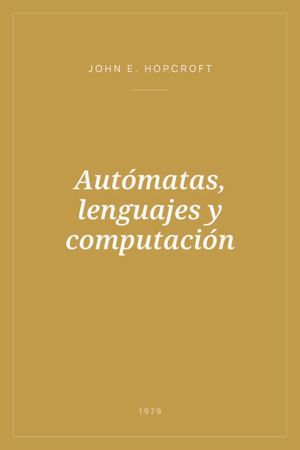 Portada de Autómatas, lenguajes y computación