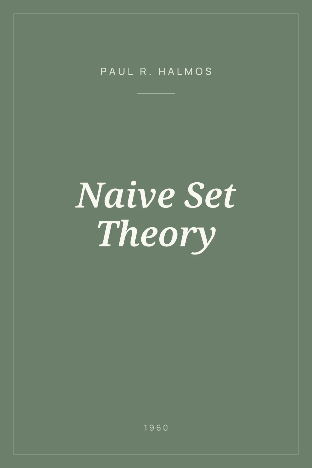 Portada de Naive Set Theory