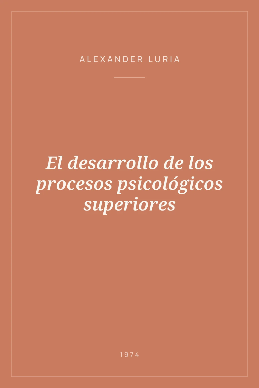 Portada de El desarrollo de los procesos psicológicos superiores