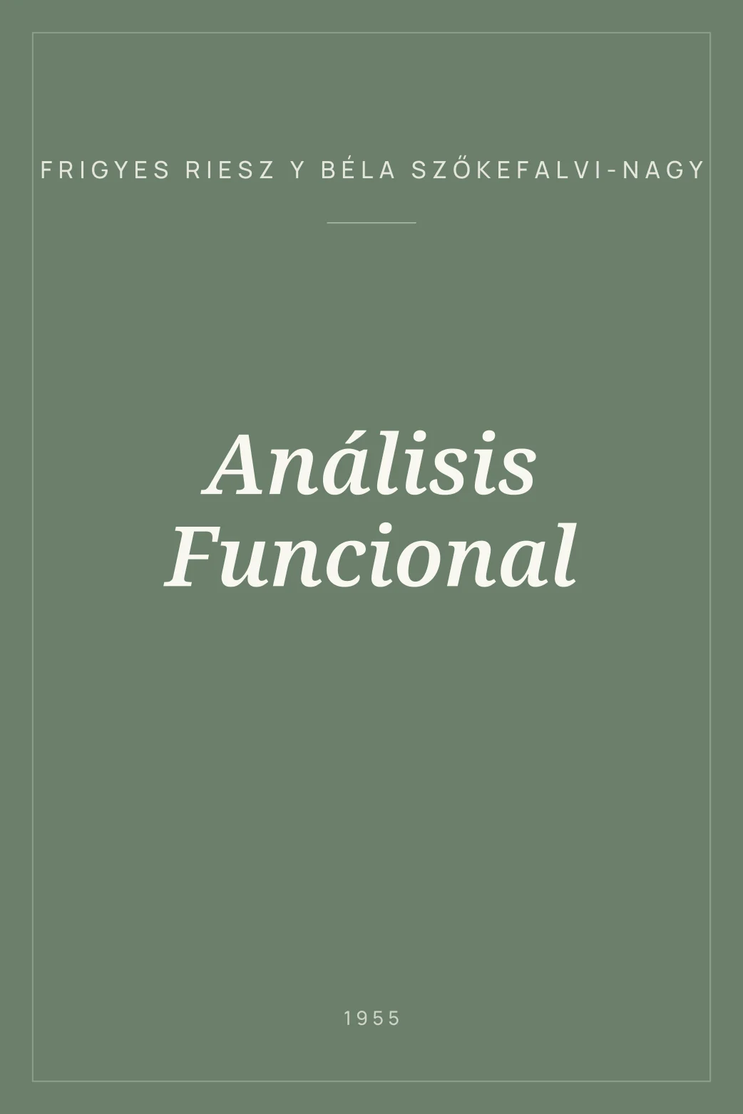 Portada de Análisis Funcional