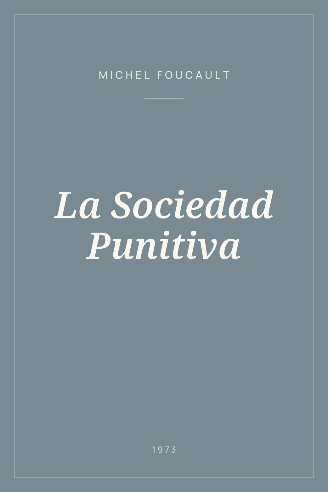 Portada de La Sociedad Punitiva