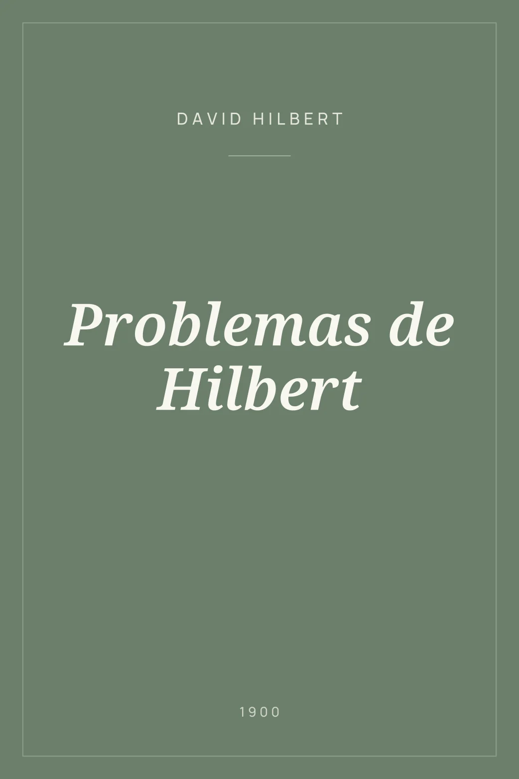 Portada de Problemas de Hilbert