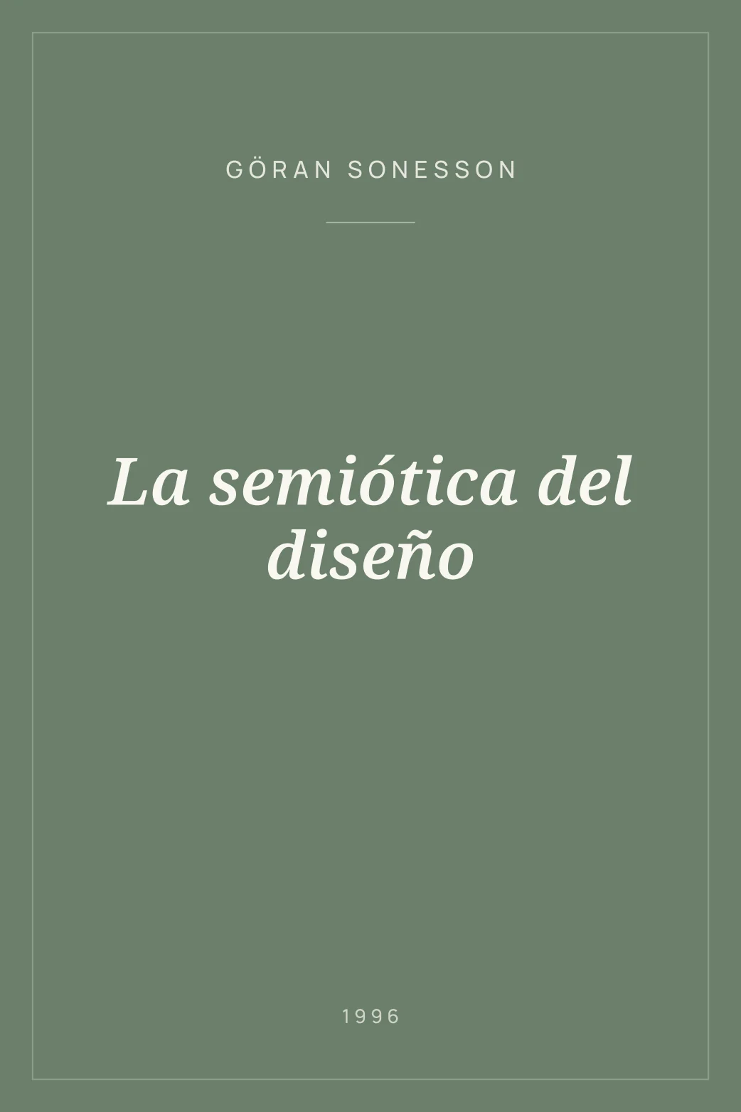 Portada de La semiótica del diseño