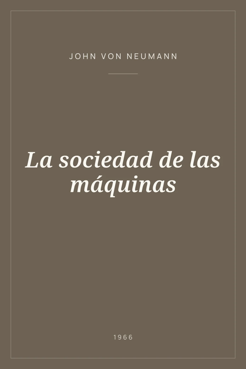 Portada de La sociedad de las máquinas