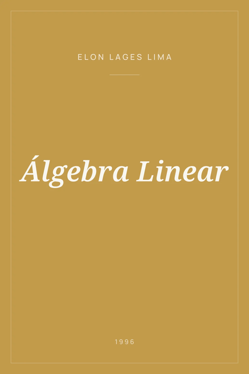 Portada de Álgebra Linear