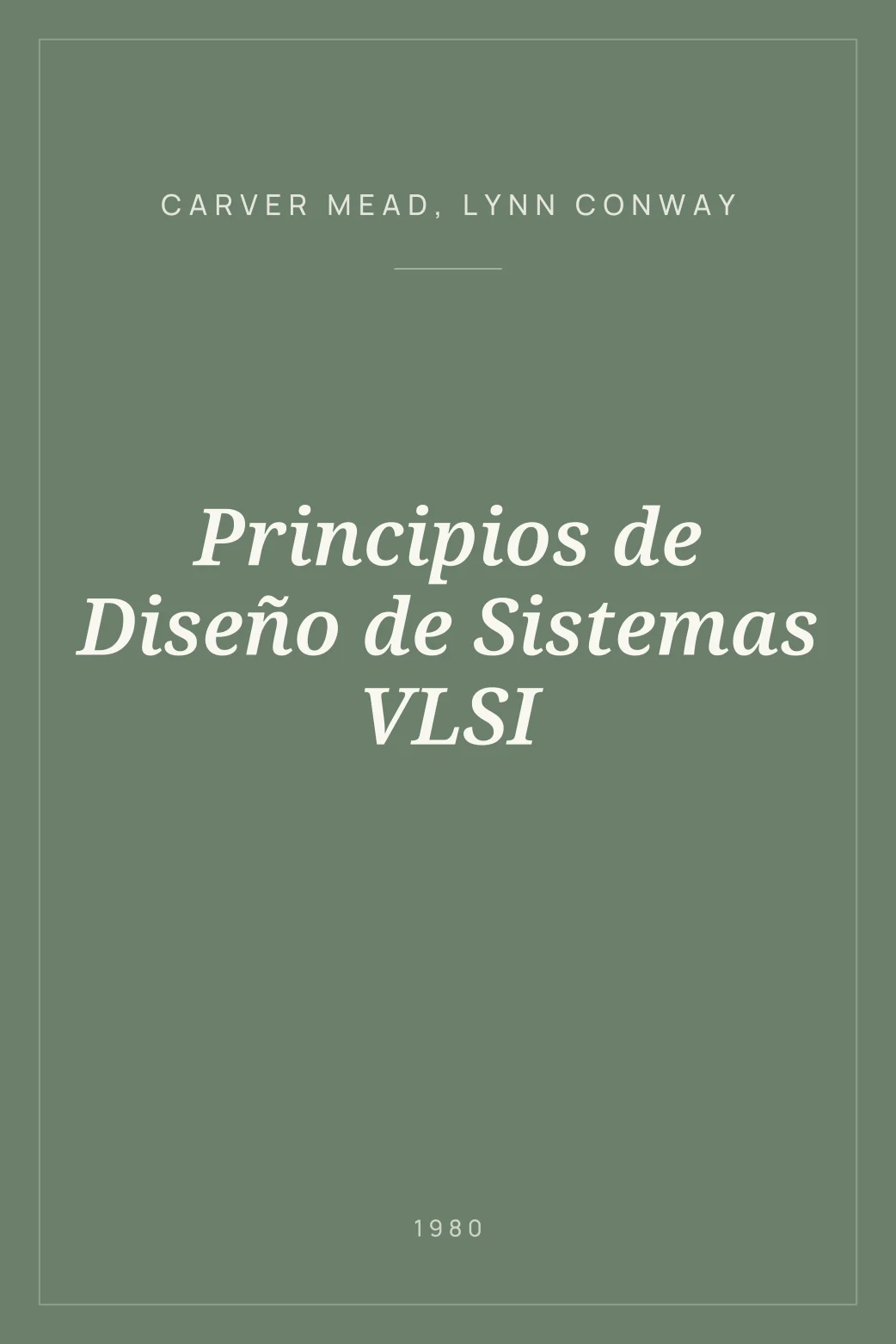 Portada de Principios de Diseño de Sistemas VLSI